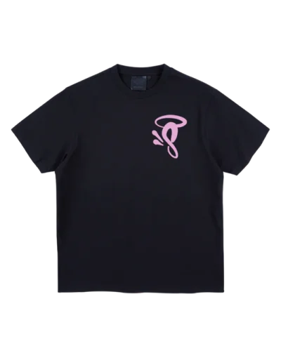 Synaworld ‘S’ Printed Logo T-shirt Black/Pink