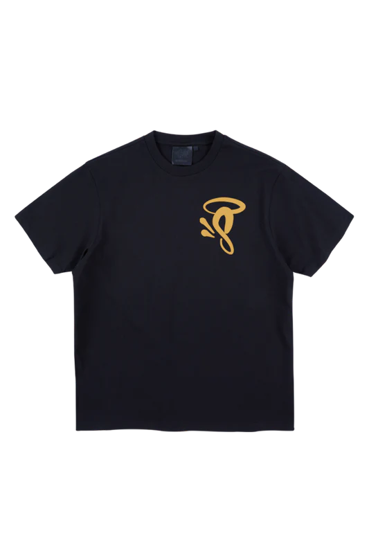 Synaworld ‘S’ Printed Logo T-shirt Black/Yellow